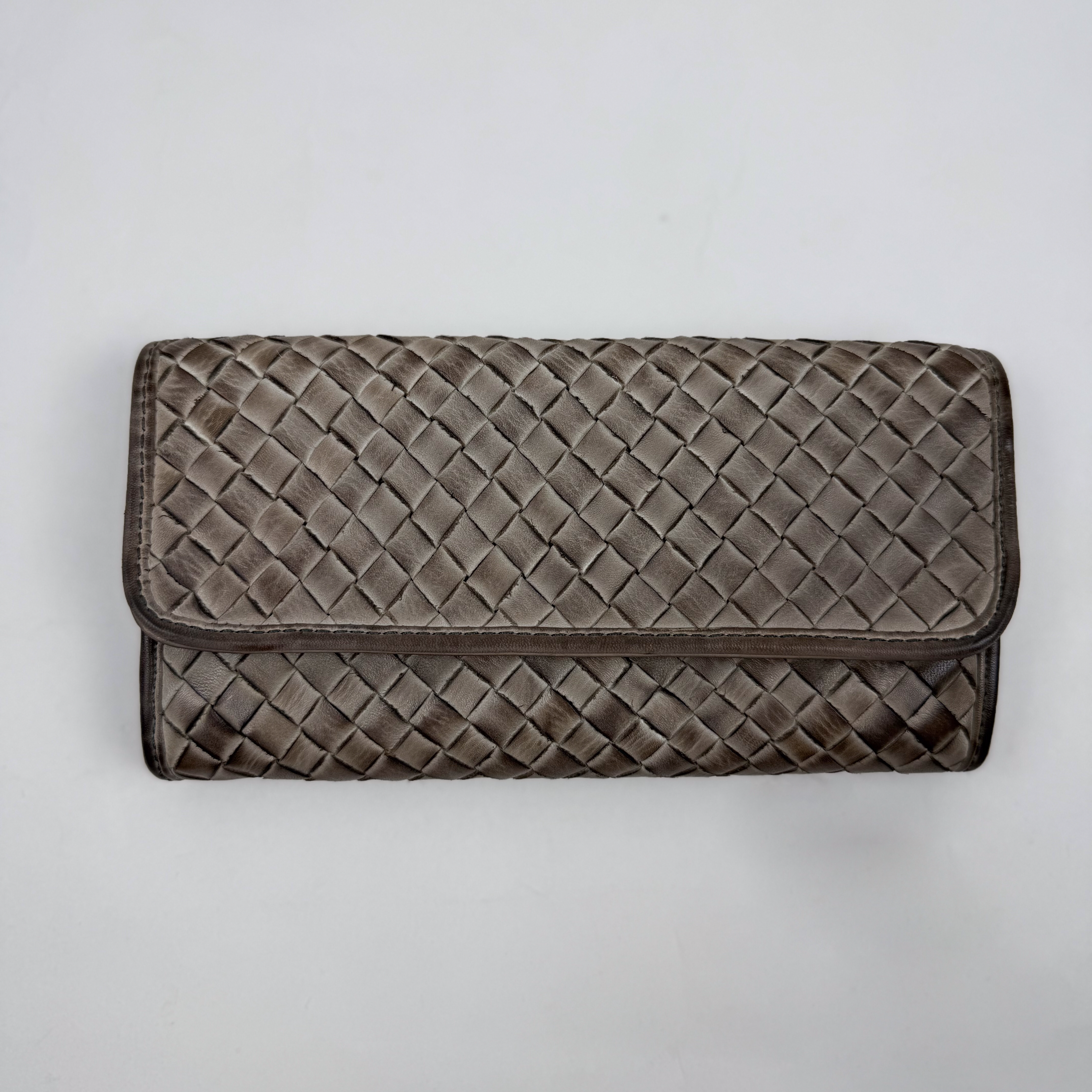 FLAT WALLET CROSS KAKI BROWN FRONTE