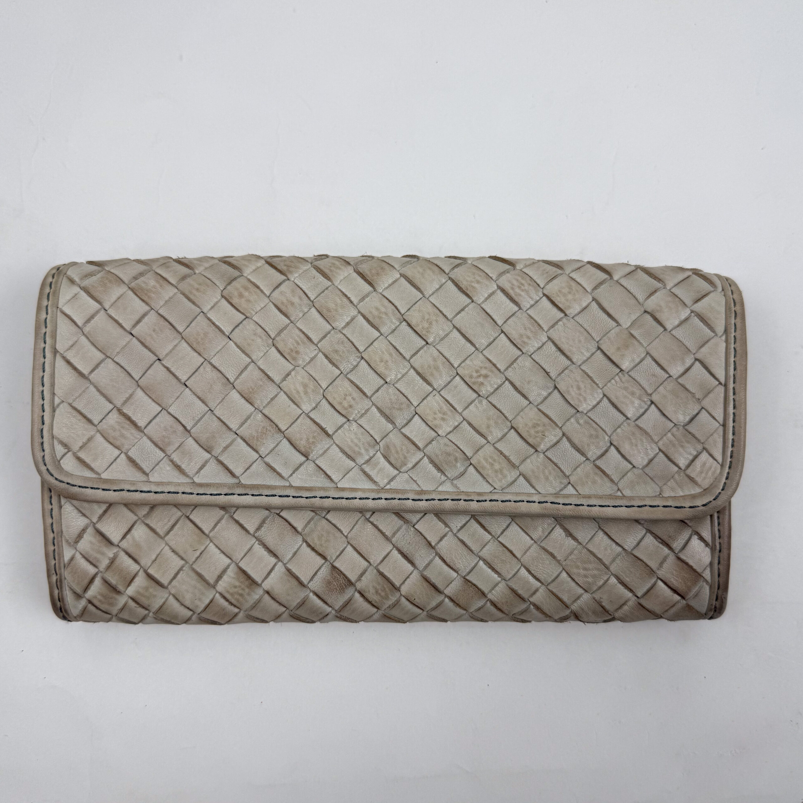 FLAT WALLET CROSS LATTE FRONTE