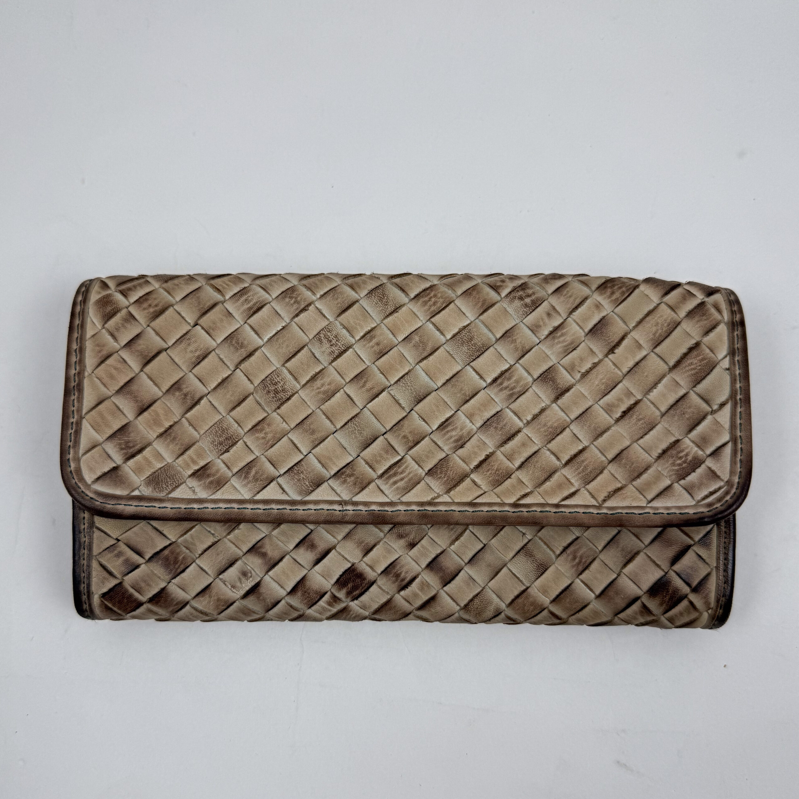 FLAT WALLET CROSS PEBBLE FRONTE